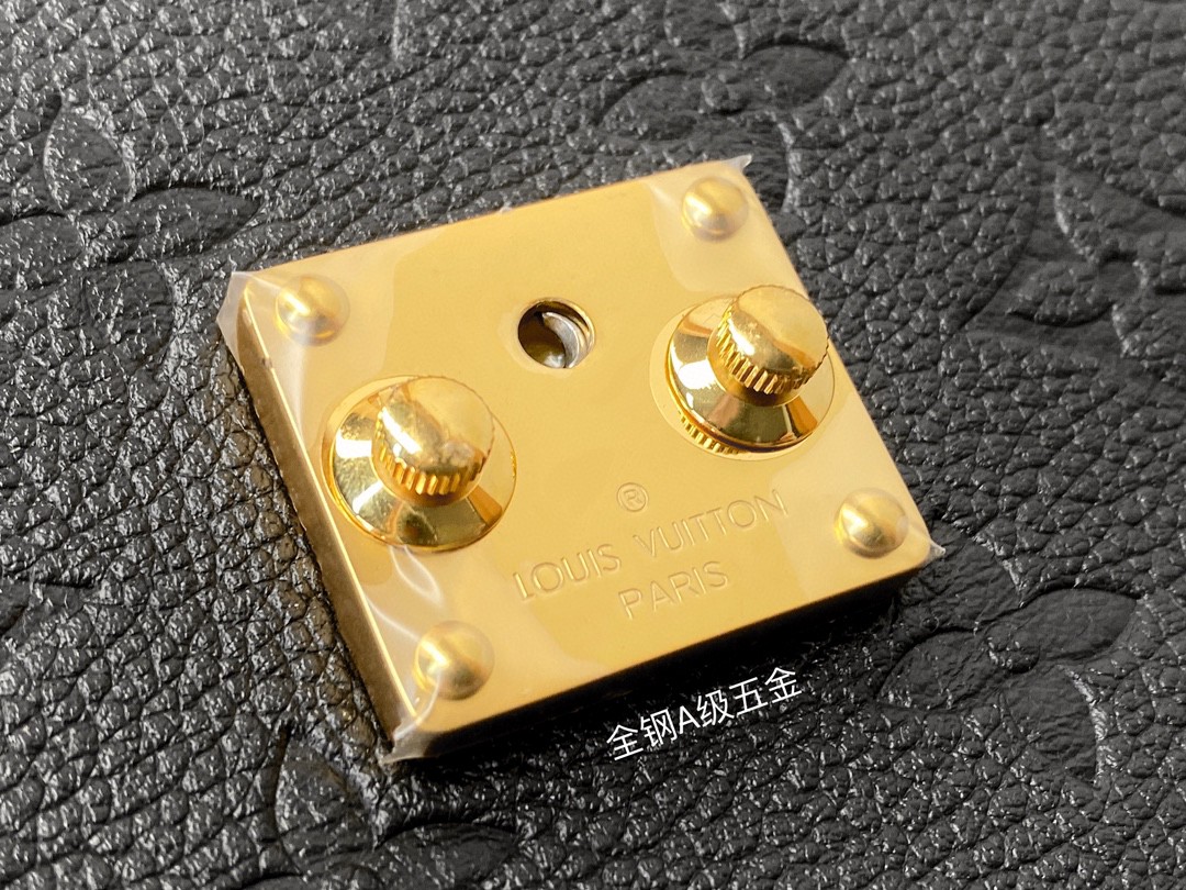 LOUIS VUITTON 路易威登 经典老花压纹牛皮 托特包 斜挎包 单肩包 手提包 黑色 M45653