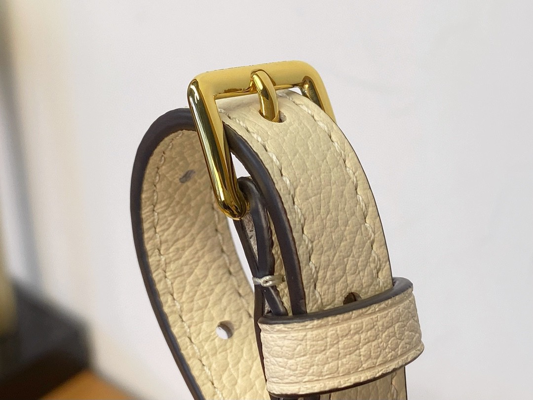 LOUIS VUITTON 路易威登 经典老花满印压花粒面牛皮 托特包 斜挎包 单肩包 手提包 白色 M45654