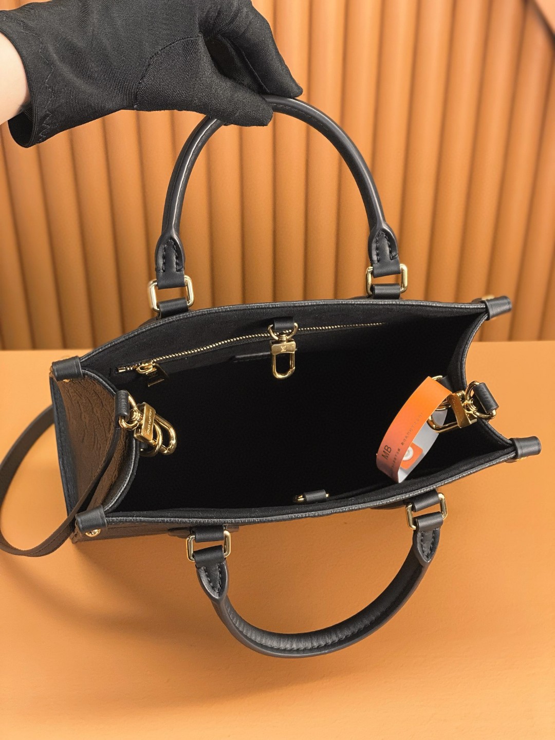 LOUIS VUITTON 路易威登 经典老花压纹牛皮 托特包 斜挎包 单肩包 手提包 黑色 M45653