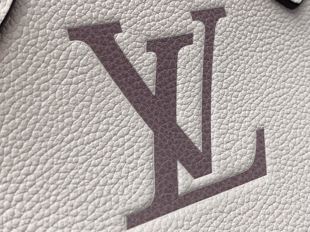 LOUIS VUITTON 路易威登 经典老花满印压花粒面牛皮 托特包 斜挎包 单肩包 手提包 白色 M45654