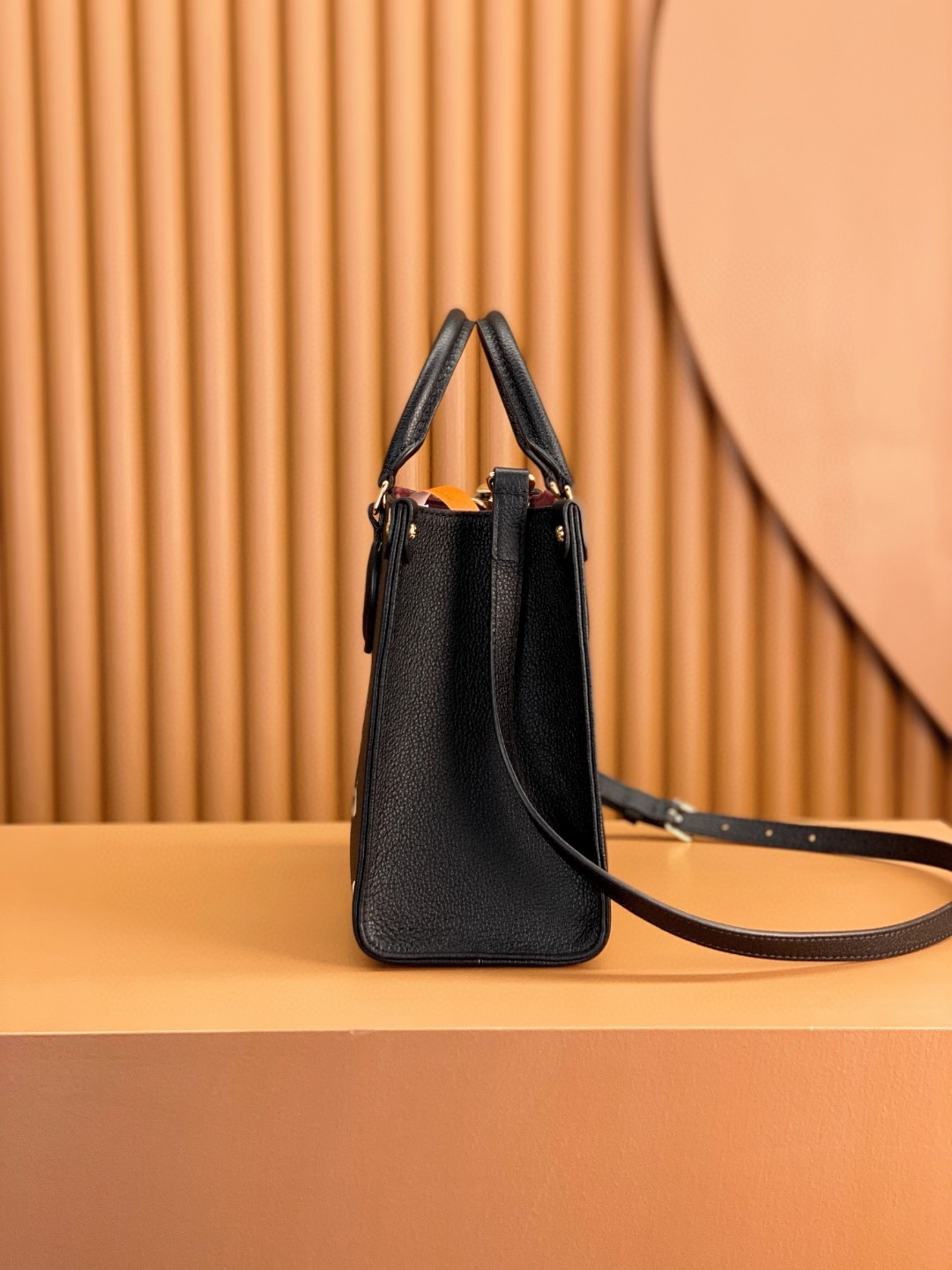 LOUIS VUITTON 路易威登 经典老花满印压花粒面牛皮 托特包 斜挎包 单肩包 手提包 黑色 M45659