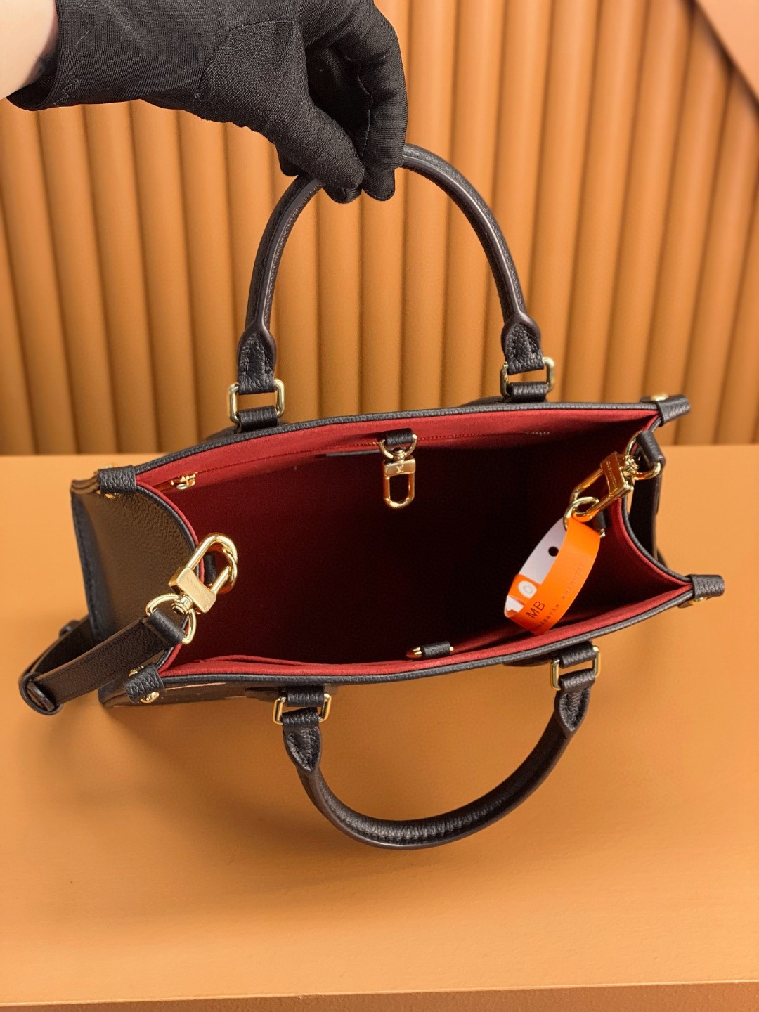 LOUIS VUITTON 路易威登 经典老花满印压花粒面牛皮 托特包 斜挎包 单肩包 手提包 黑色 M45659