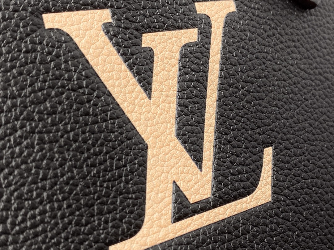 LOUIS VUITTON 路易威登 经典老花满印压花粒面牛皮 托特包 斜挎包 单肩包 手提包 黑色 M45659