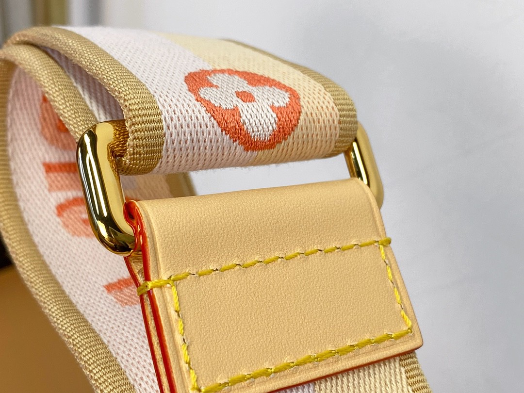 LOUIS VUITTON 路易威登 SpeedyBandoulière 20 经典老花满印刺绣Logo肩带帆布拼皮 斜挎包 单肩包 手提包 棕色 M46594