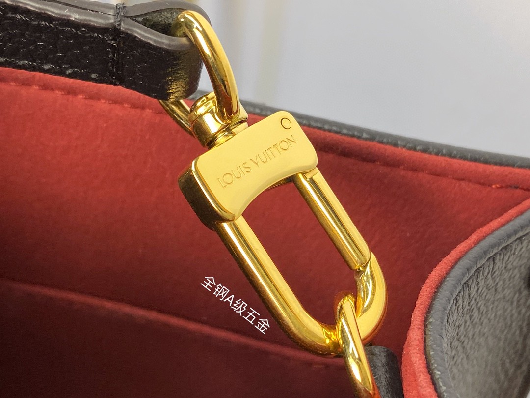 LOUIS VUITTON 路易威登 经典老花满印压花粒面牛皮 托特包 斜挎包 单肩包 手提包 黑色 M45659