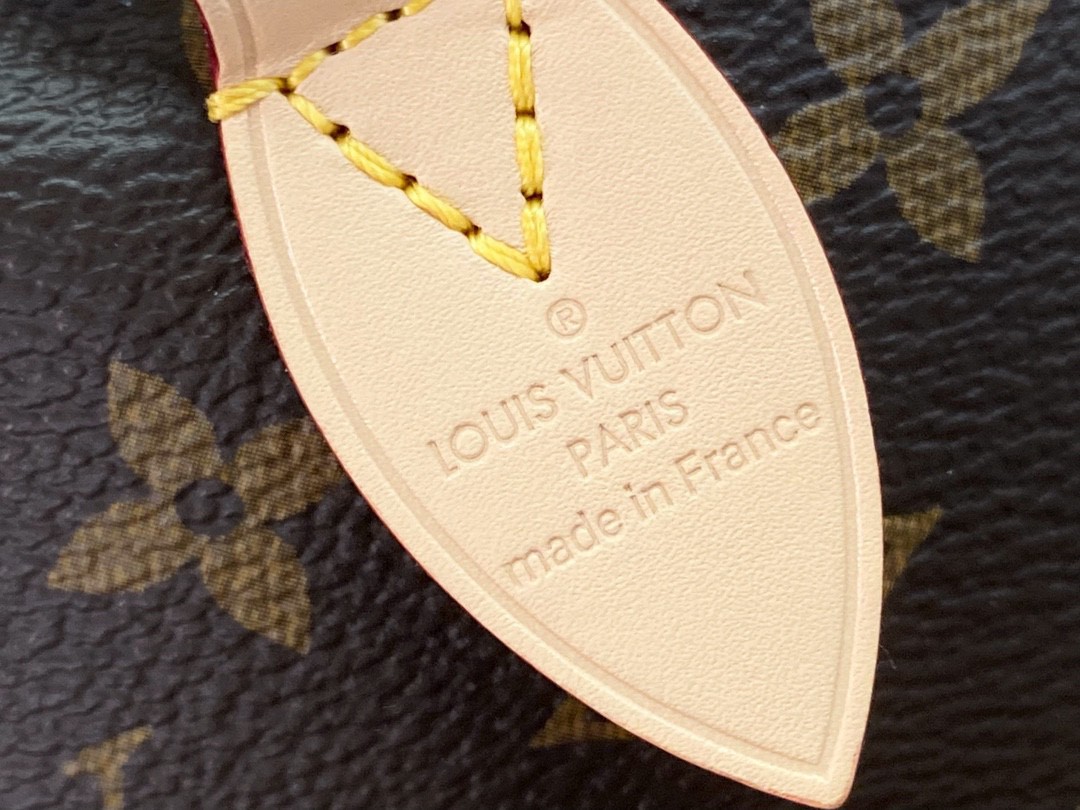 LOUIS VUITTON 路易威登 Speedy 20 经典老花满印刺绣Logo肩带帆布拼皮 斜挎包 单肩包 手提包 黑棕色 M46234