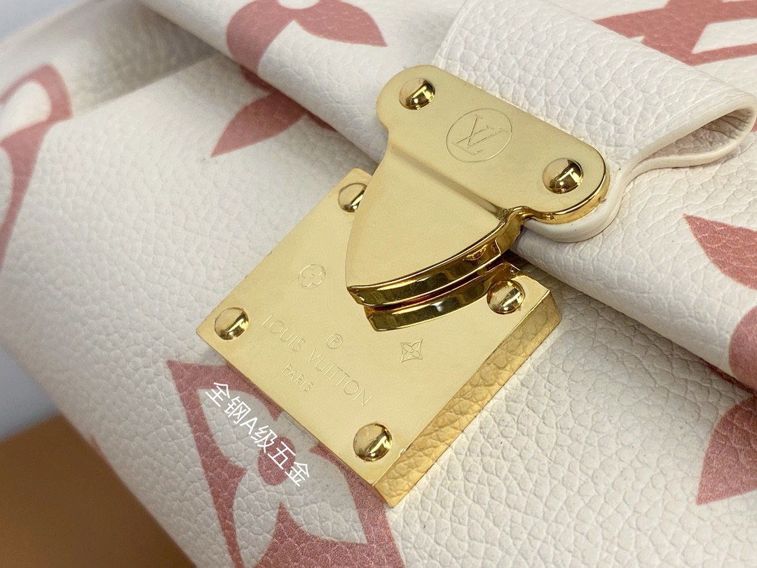 LOUIS VUITTON 路易威登 Favorite 超大老花图案压纹软粒面牛皮 腋下包 斜挎包 单肩包 手提包 粉色 M46393