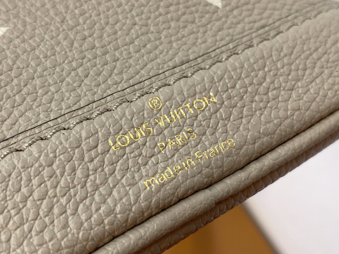 LOUIS VUITTON 路易威登 NOE NANO 通体徽标印花抽绳开合压纹粒面牛皮 水桶包 斜挎包 单肩包 手提包 大象灰 M46291