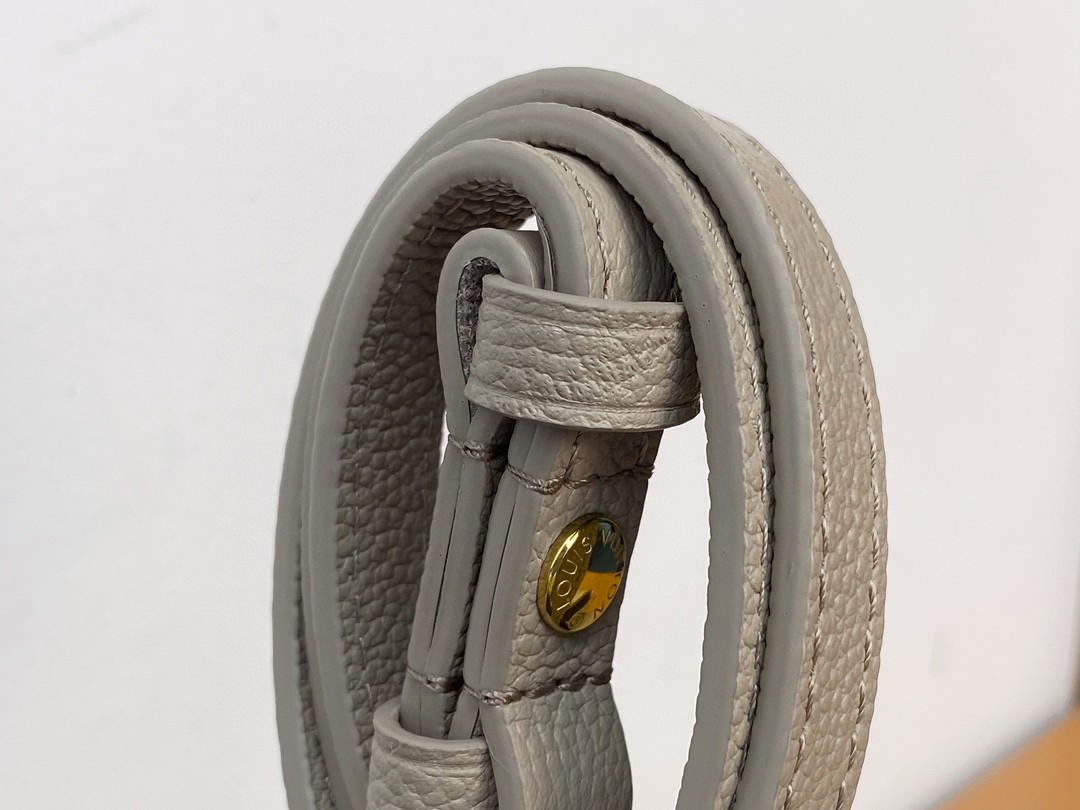 LOUIS VUITTON 路易威登 IVY 金属链条老花满印牛皮革 法棍包 腋下包 斜挎包 单肩包 手提包 米灰色 M82211