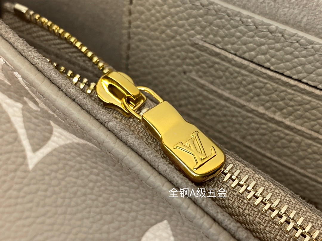 LOUIS VUITTON 路易威登 IVY 金属链条老花满印牛皮革 法棍包 腋下包 斜挎包 单肩包 手提包 米灰色 M82211