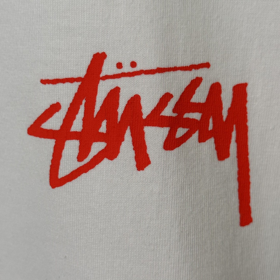 Stussy 梦露漫画人物图案印花 短袖 圆领 套头 T 恤 夏季 男女同款 白色 1904935