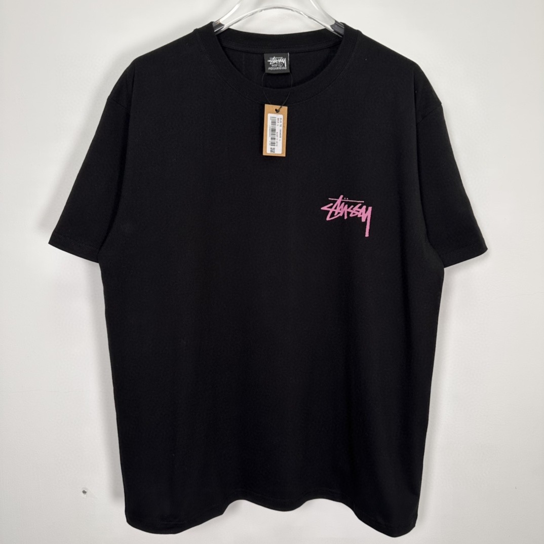Stussy 梦露漫画人物图案印花 短袖 圆领 套头 T 恤 夏季 男女同款 黑色 SUSTE1904935L