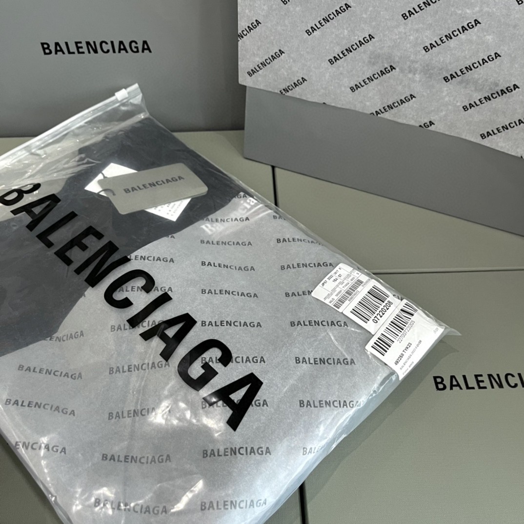 Balenciaga 巴黎世家 波浪 Logo字母印花 套头 卫衣 宽松 男女同款 黑色 697869TKVI91070