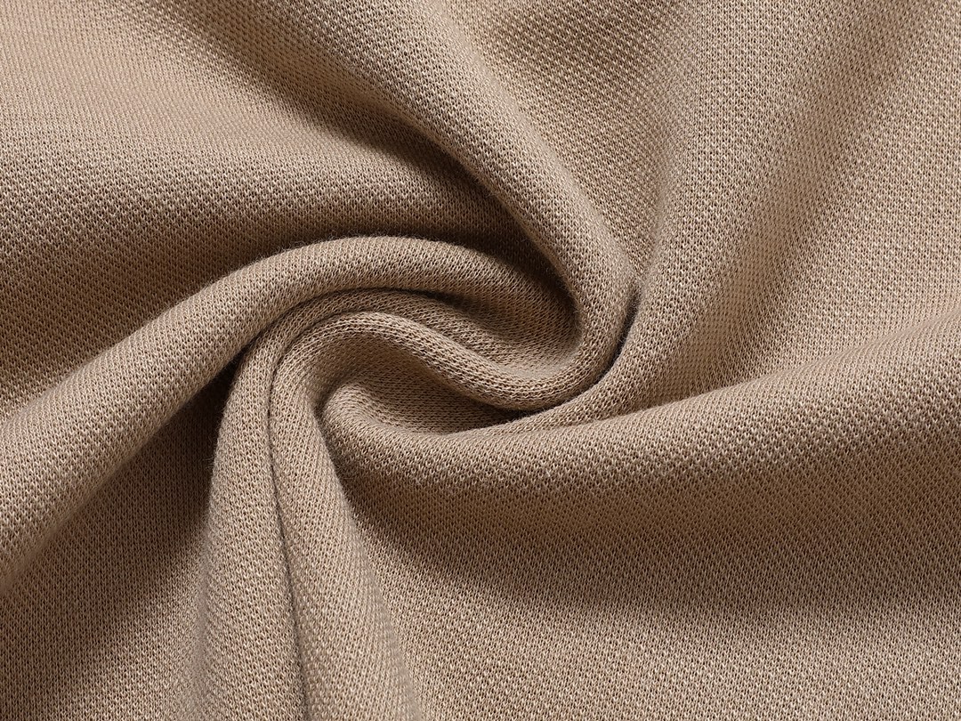 PRADA 普拉达 徽标撞色螺纹 Polo衫 长袖 休闲 男款 卡其色