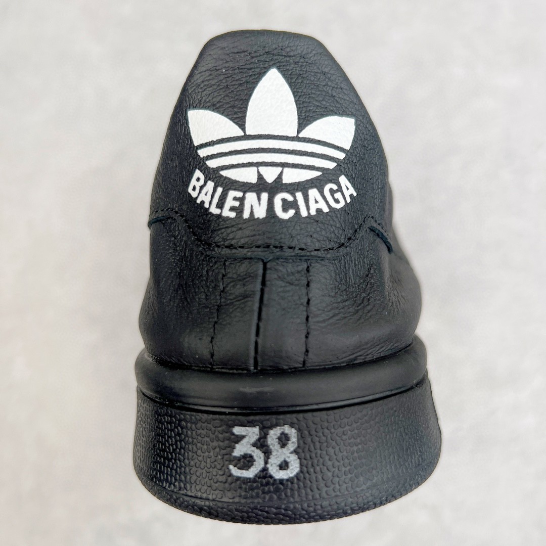 Adidas Originals Balenciaga 巴黎世家 联名款 做旧 低筒 复古板鞋 休闲鞋 脏脏鞋 男鞋 女鞋 黑白 