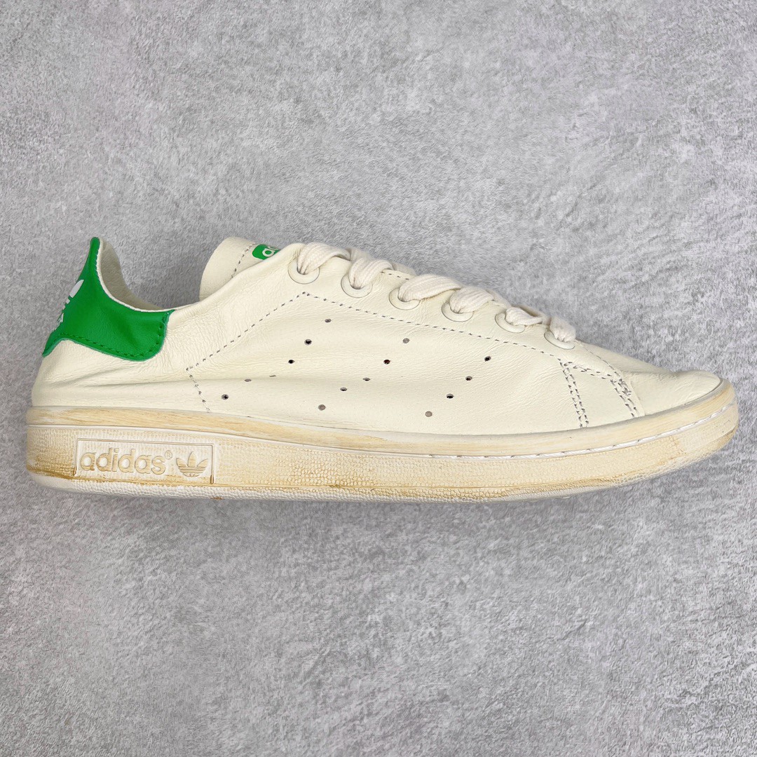 Adidas Originals Balenciaga 巴黎世家 联名款 做旧 低筒 复古板鞋 休闲鞋 脏脏鞋 男鞋 女鞋 白绿 721836WBDV49703