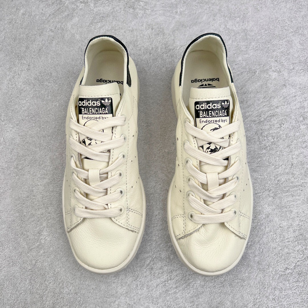 Adidas Originals Balenciaga 巴黎世家 联名款 做旧 低筒 复古板鞋 休闲鞋 脏脏鞋 男鞋 女鞋 白黑 721836WBDV49703
