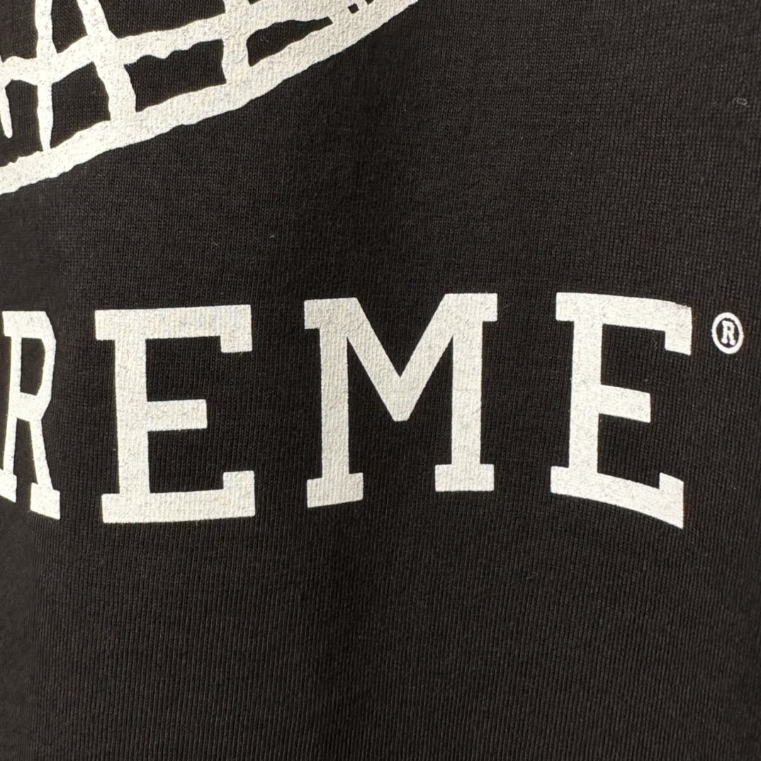 Supreme FW23 WEEK1 SKELETON TEE 纯色骷髅头字母印花圆领 短袖 T 恤 男女同款 黑色 SUP-FW23-004