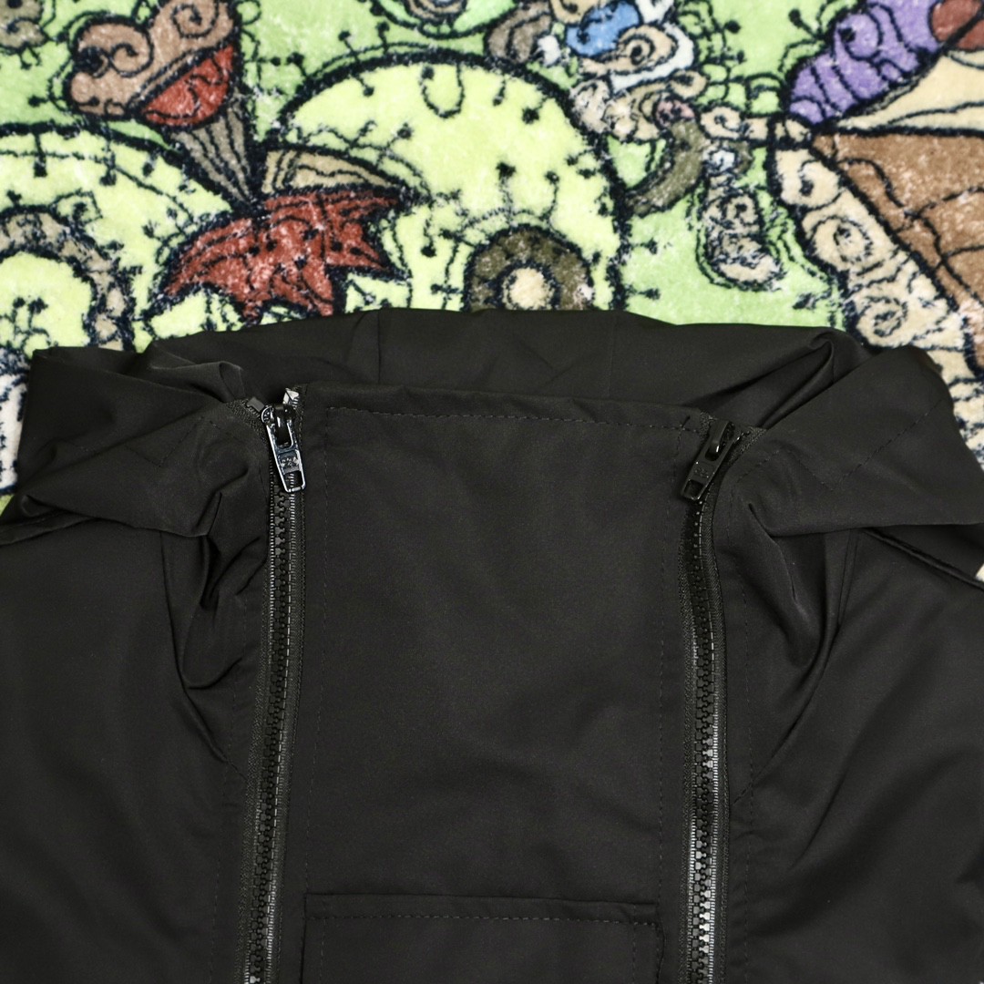 Balenciaga 巴黎世家 双拉链尼龙 冲锋衣 宽松 外套 秋冬 男女同款 黑色