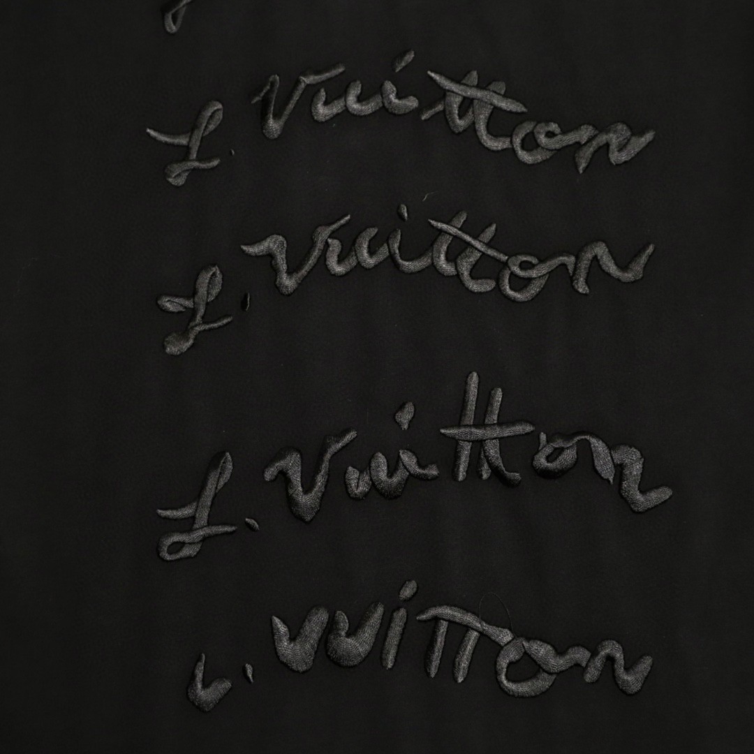 LOUIS VUITTON 路易威登 SS22 刺绣字母高领套头 针织衫 长袖 套头 男款 黑色 1A9GL4