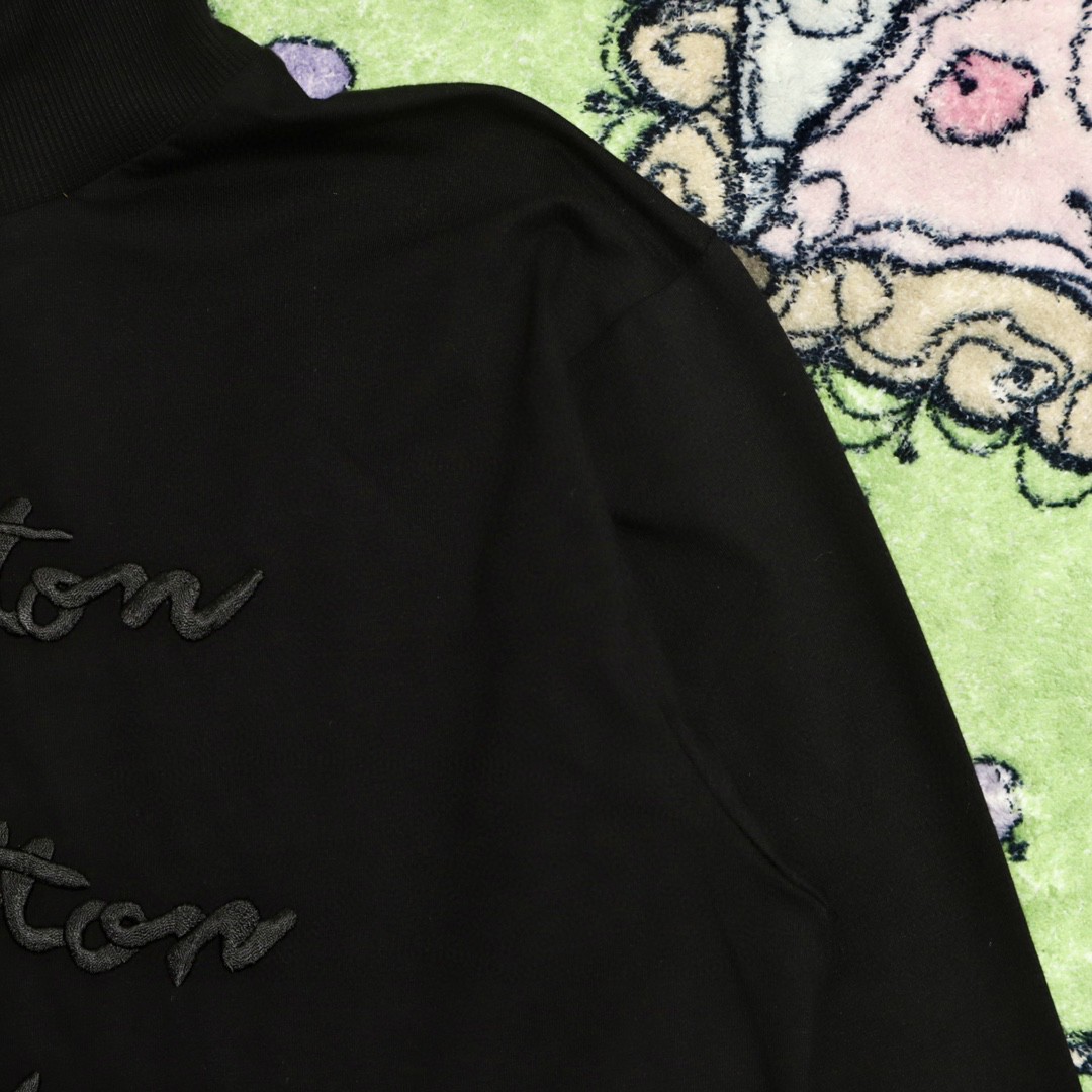 LOUIS VUITTON 路易威登 SS22 刺绣字母高领套头 针织衫 长袖 套头 男款 黑色 1A9GL4