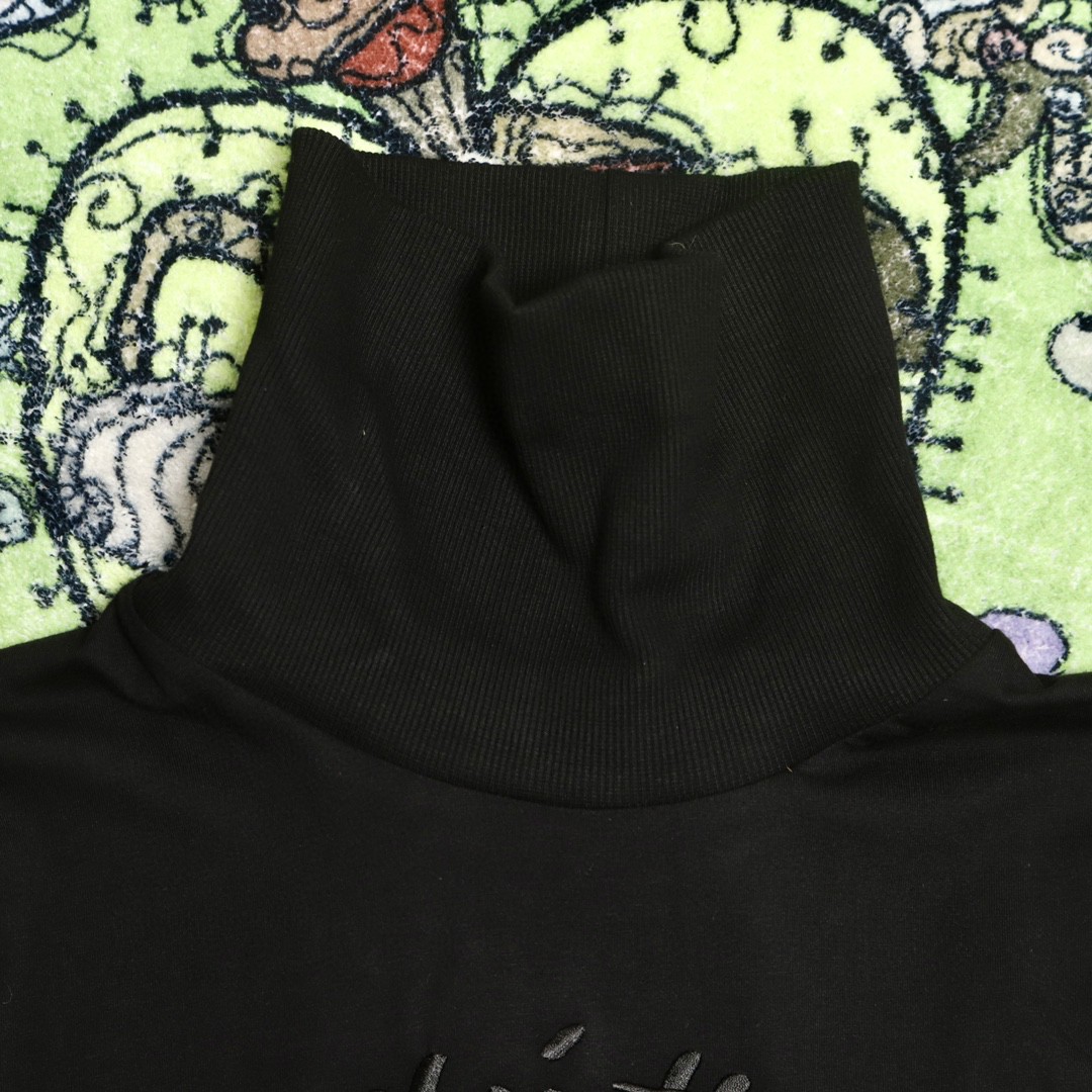 LOUIS VUITTON 路易威登 SS22 刺绣字母高领套头 针织衫 长袖 套头 男款 黑色 1A9GL4