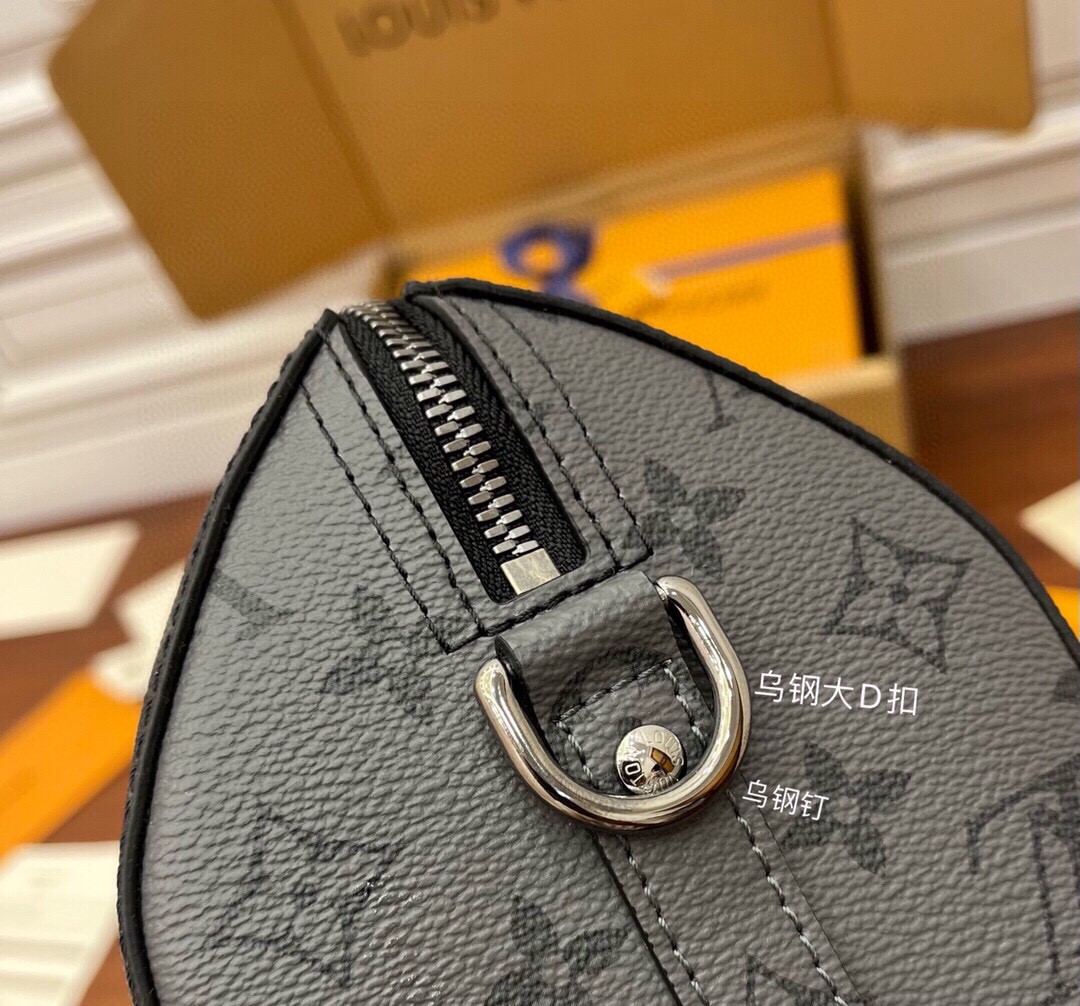 LOUIS VUITTON 路易威登 CITY KEEPALL 经典老花满印 斜挎包 单肩包 手提包 黑色 M45936