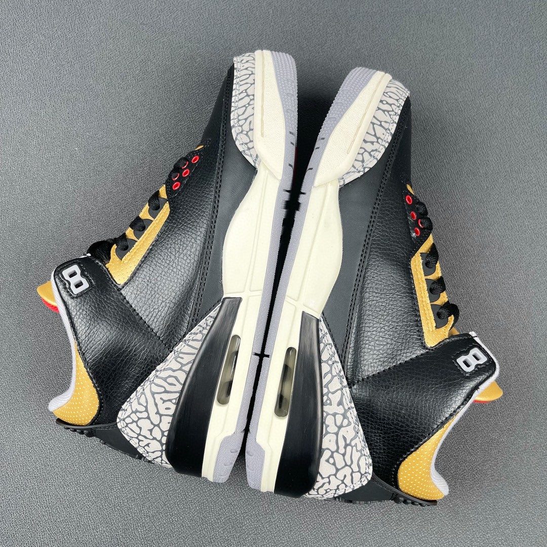 Jordan Air Jordan 3 Retro Black Gold AJ3 中筒 休闲鞋 篮球鞋 板鞋 男鞋 黑金 黑水泥 CK9246-067