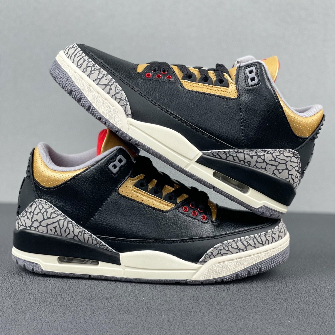 Jordan Air Jordan 3 Retro Black Gold AJ3 中筒 休闲鞋 篮球鞋 板鞋 男鞋 黑金 黑水泥 CK9246-067