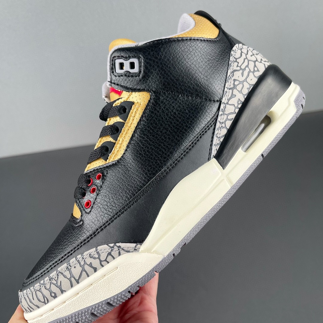 Jordan Air Jordan 3 Retro Black Gold AJ3 中筒 休闲鞋 篮球鞋 板鞋 男鞋 黑金 黑水泥 CK9246-067