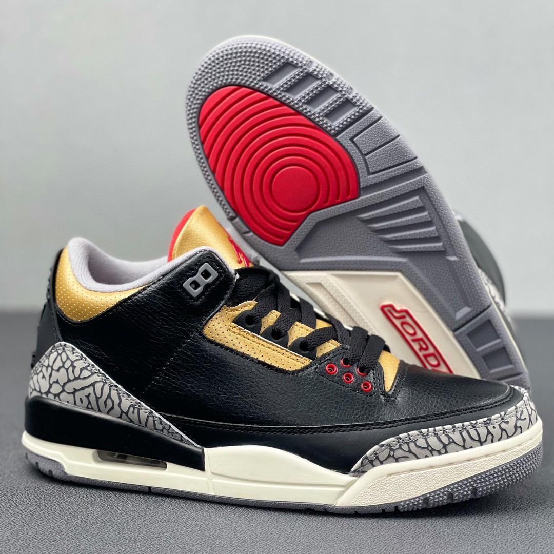 Jordan Air Jordan 3 Retro Black Gold AJ3 中筒 休闲鞋 篮球鞋 板鞋 男鞋 黑金 黑水泥 CK9246-067