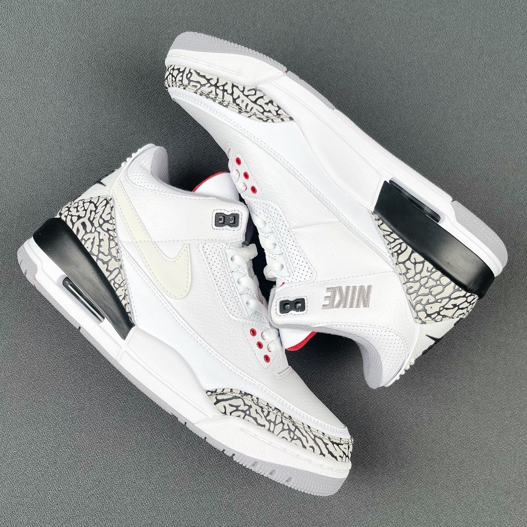 Jordan Air Jordan 3 JTH Justin Timberlake Tinker Hatfield AJ3 爆裂纹 低筒 休闲鞋 篮球鞋 板鞋 男鞋 白色 AV6683-160