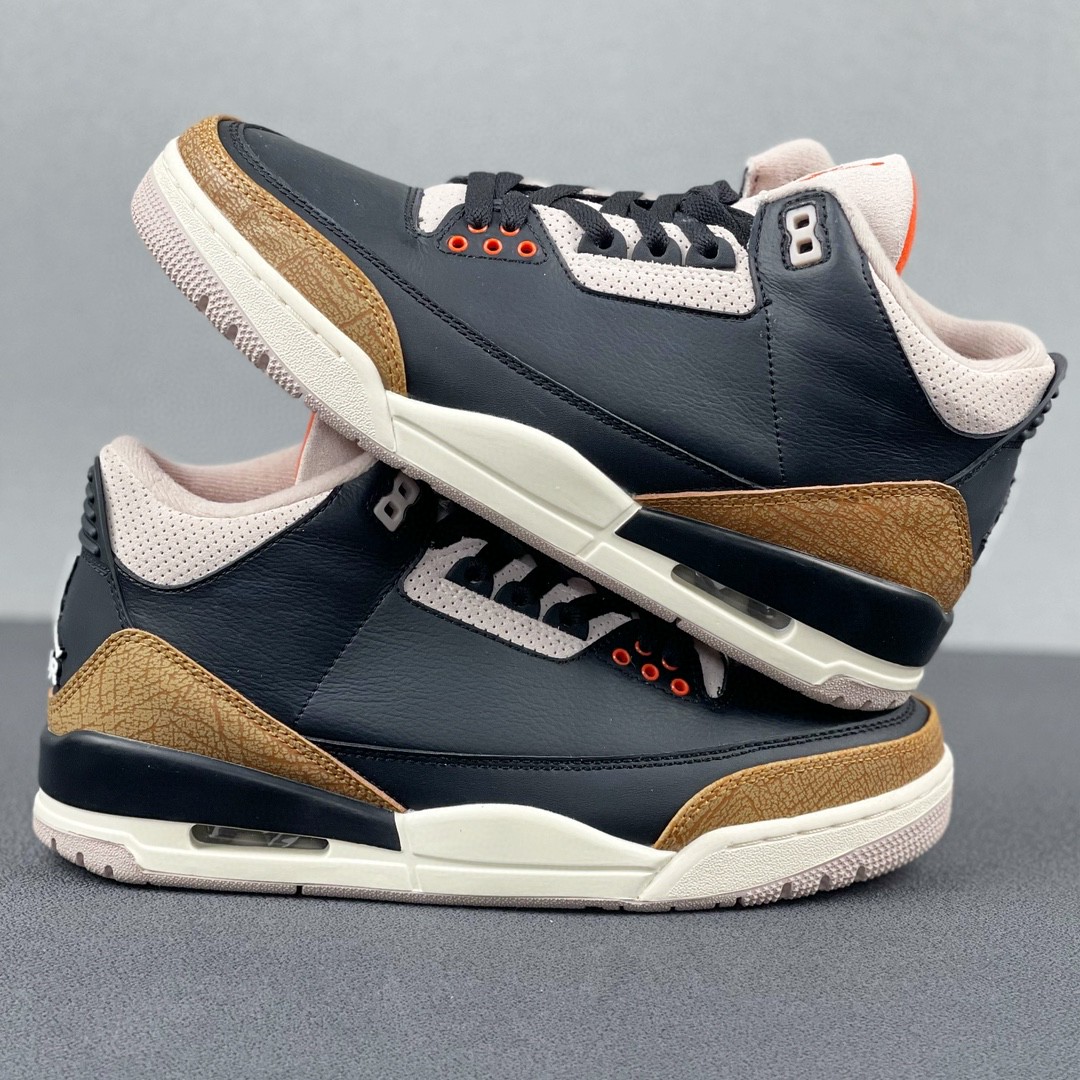 Jordan Air Jordan 3 retro desert   elephant 皮革大象 中筒 休闲鞋 篮球鞋 板鞋 男鞋 黑棕 CT8532-008