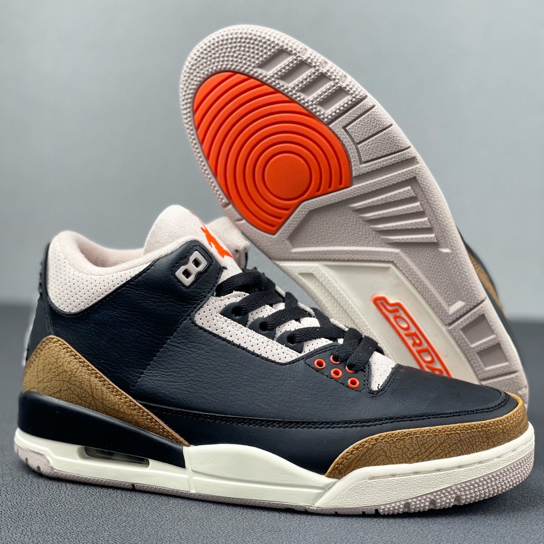 Jordan Air Jordan 3 retro desert   elephant 皮革大象 中筒 休闲鞋 篮球鞋 板鞋 男鞋 黑棕 CT8532-008