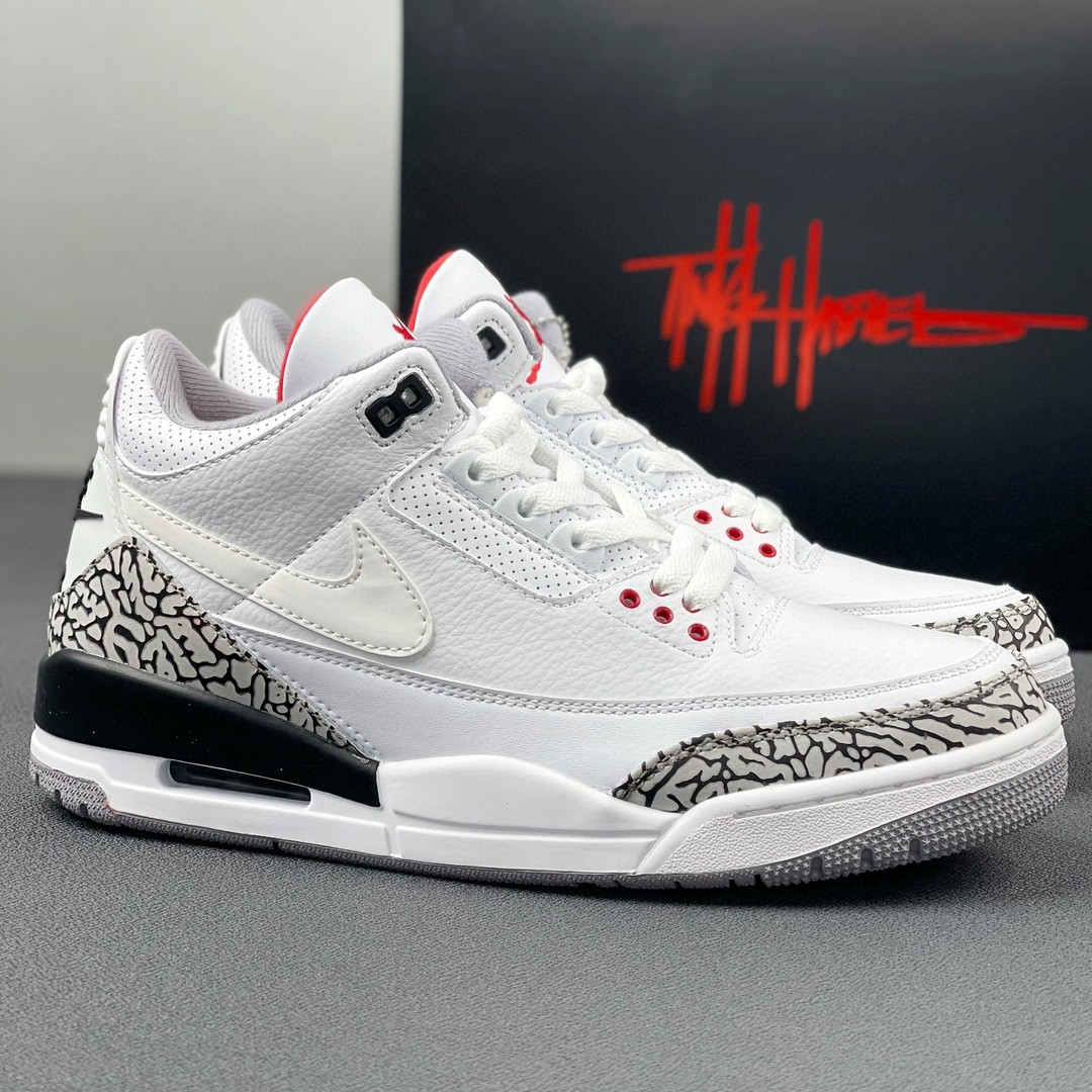 Jordan Air Jordan 3 JTH Justin Timberlake Tinker Hatfield AJ3 爆裂纹 低筒 休闲鞋 篮球鞋 板鞋 男鞋 白色 AV6683-160