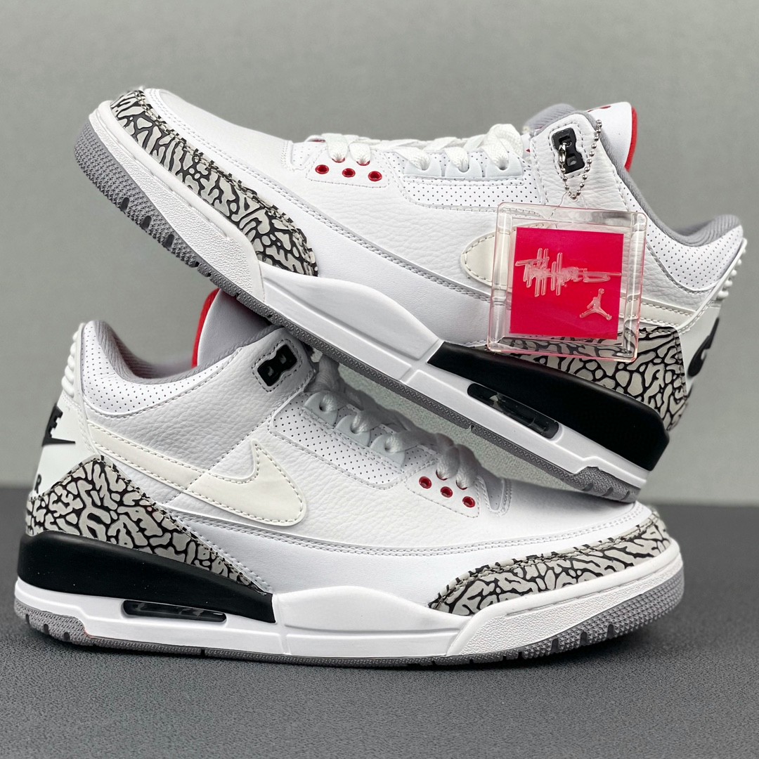 Jordan Air Jordan 3 JTH Justin Timberlake Tinker Hatfield AJ3 爆裂纹 低筒 休闲鞋 篮球鞋 板鞋 男鞋 白色 AV6683-160