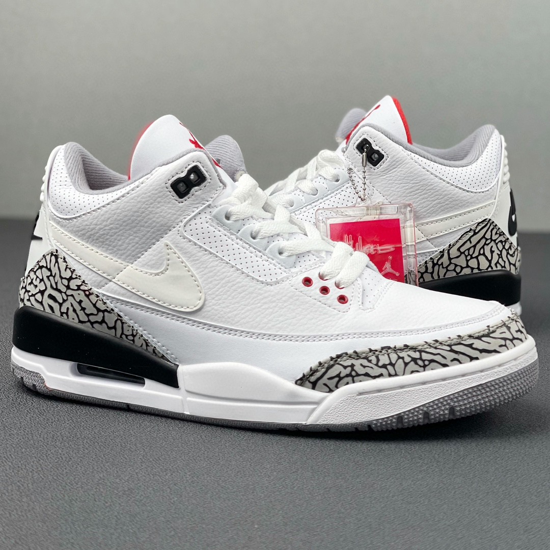 Jordan Air Jordan 3 JTH Justin Timberlake Tinker Hatfield AJ3 爆裂纹 低筒 休闲鞋 篮球鞋 板鞋 男鞋 白色 AV6683-160
