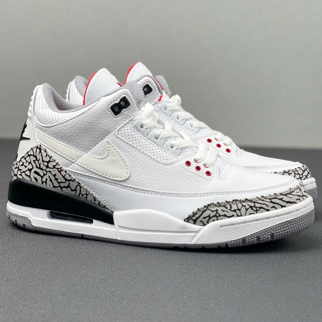Jordan Air Jordan 3 JTH Justin Timberlake Tinker Hatfield AJ3 爆裂纹 低筒 休闲鞋 篮球鞋 板鞋 男鞋 白色 AV6683-160