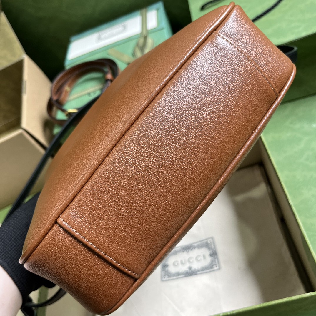 原厂皮 GUCCI 古驰 Diana 竹节 磁扣开合皮革 斜挎包 单肩包 手提包 小号 棕色 746251-UAAAY-2548