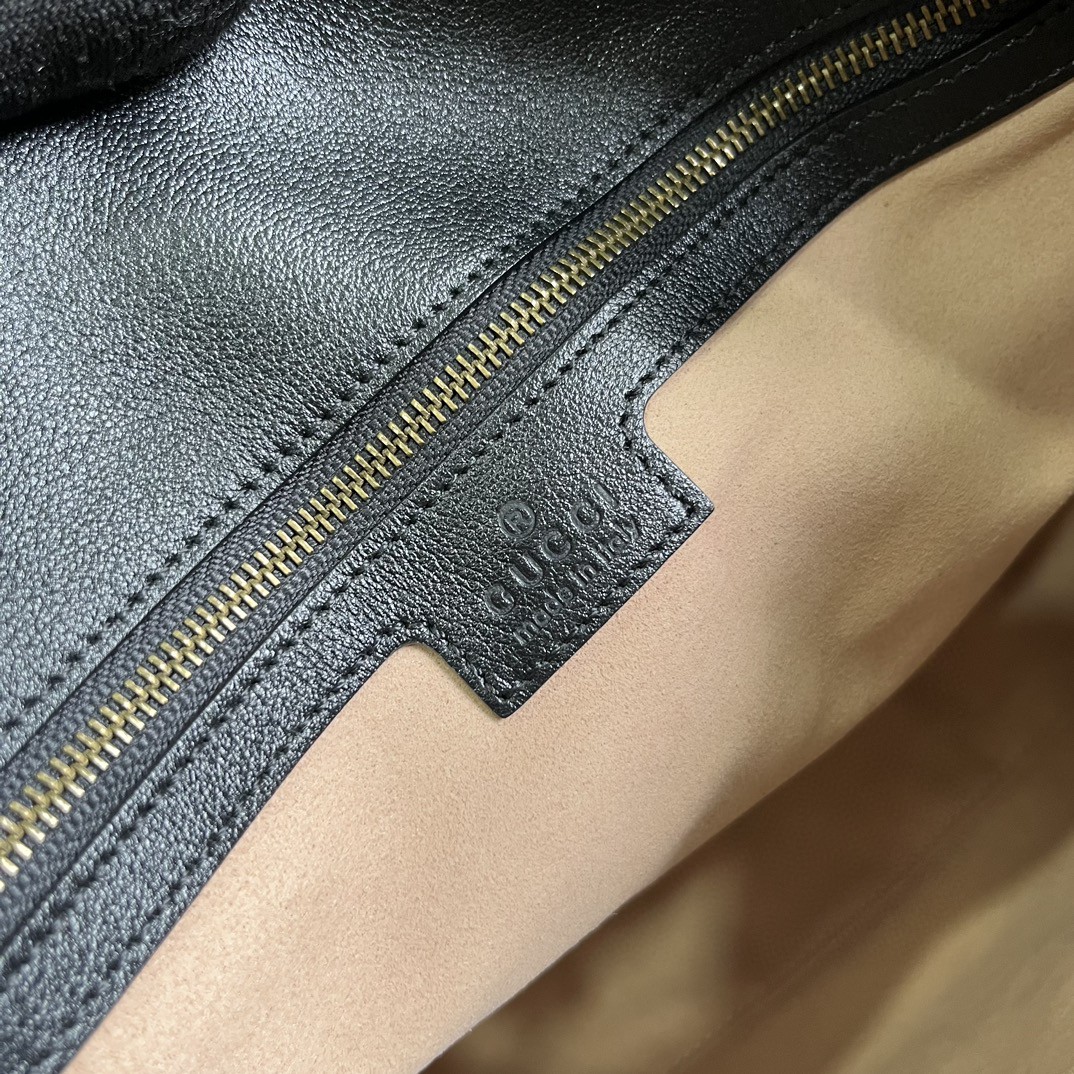 原厂皮 GUCCI 古驰 Diana 竹节 磁扣开合皮革 斜挎包 单肩包 手提包 中号 黑色 746124-UAAAY-1092 