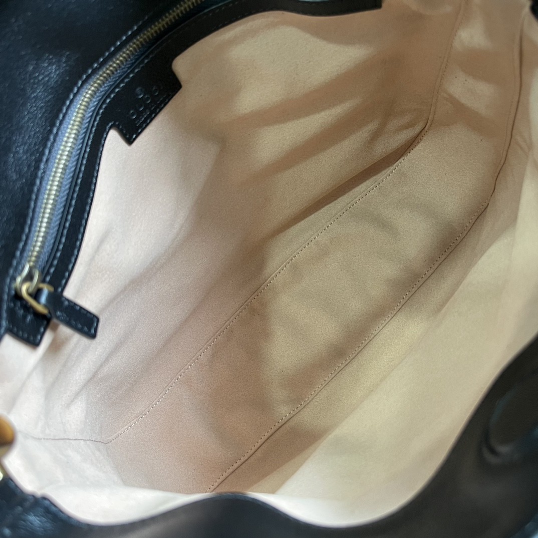 原厂皮 GUCCI 古驰 Diana 竹节 磁扣开合皮革 斜挎包 单肩包 手提包 中号 黑色 746124-UAAAY-1092 