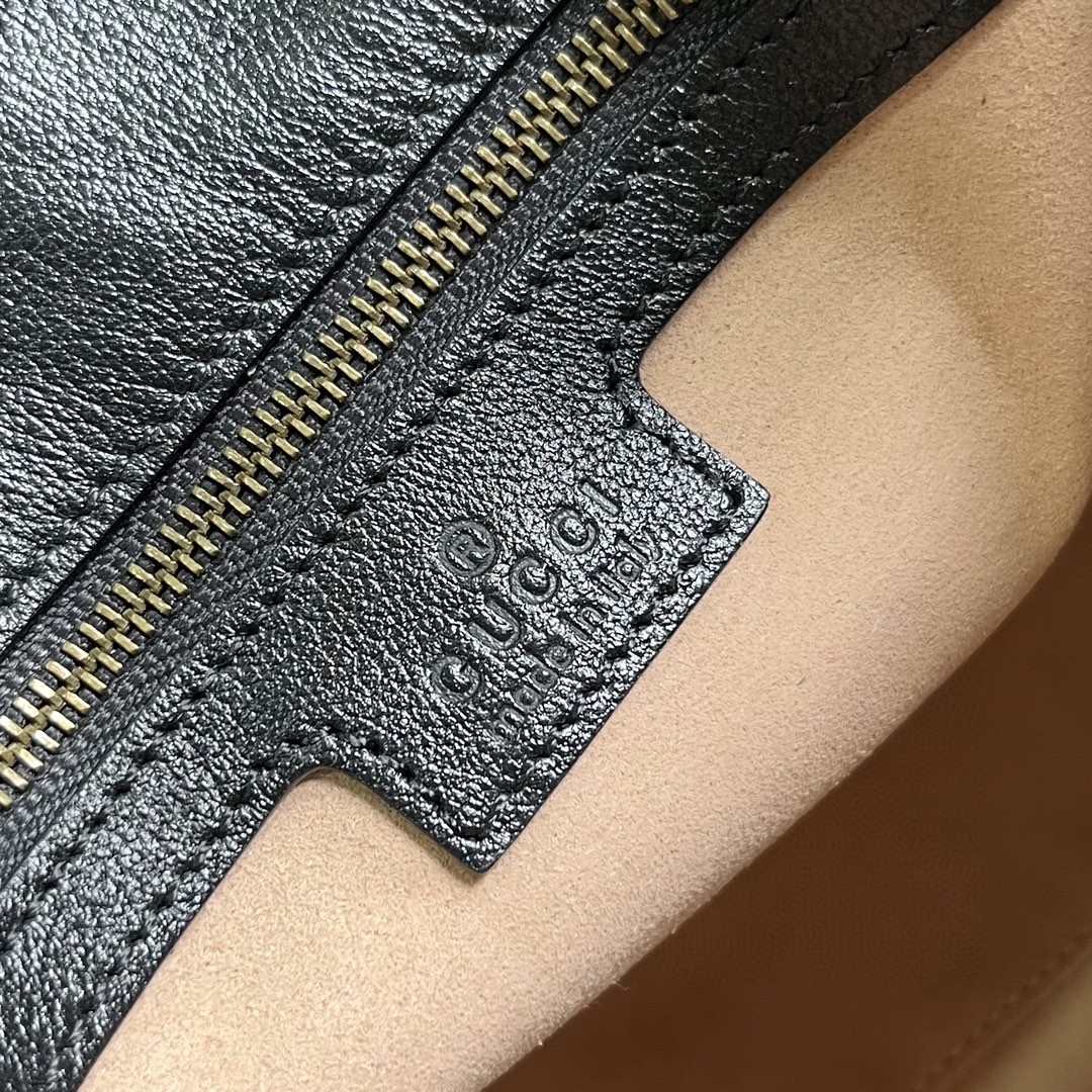 原厂皮 GUCCI 古驰 Diana 竹节 磁扣开合皮革 斜挎包 单肩包 手提包 小号 黑色 746251-UAAAY-1092