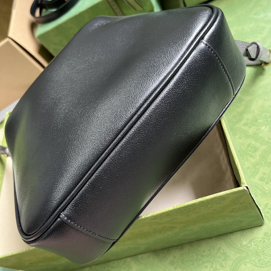 原厂皮 GUCCI 古驰 Diana 竹节 磁扣开合皮革 斜挎包 单肩包 手提包 小号 黑色 746251-UAAAY-1092