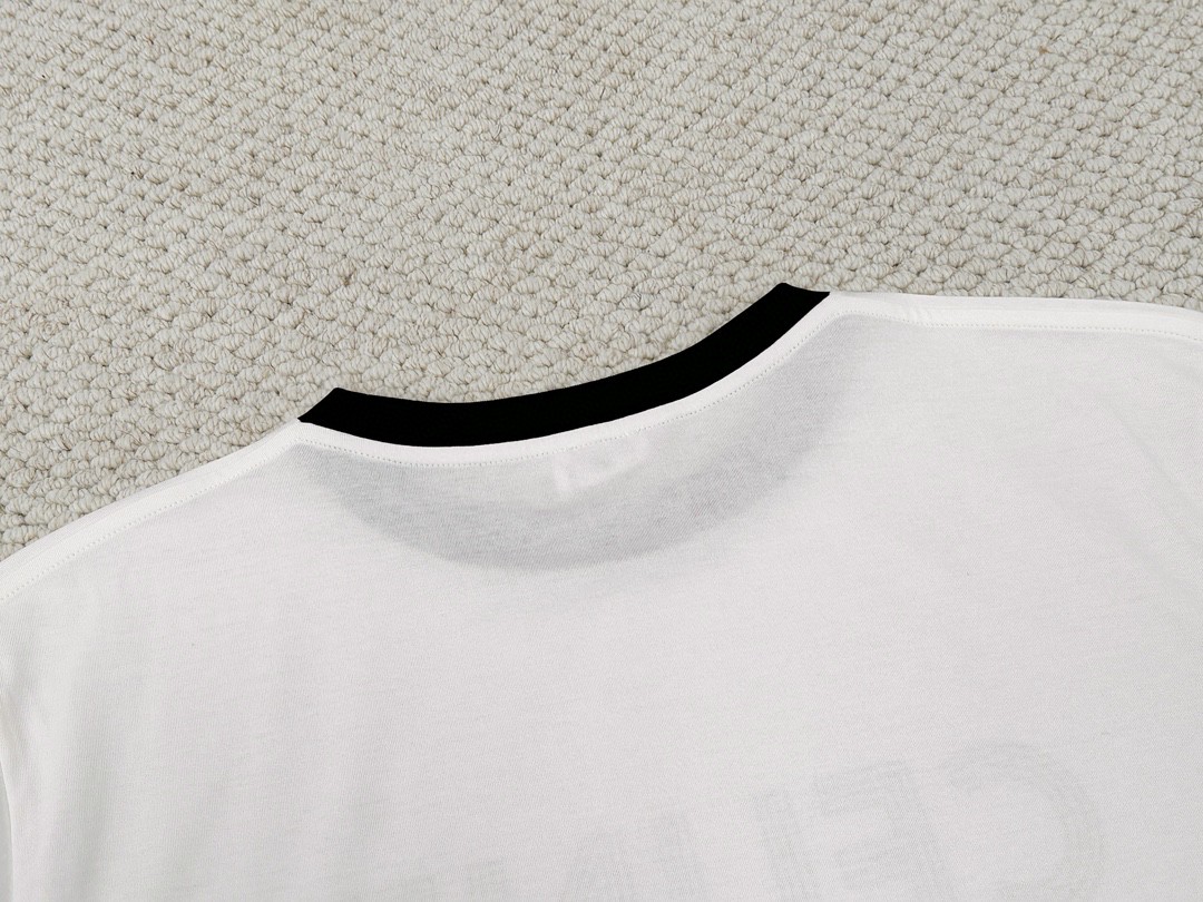 CELINE 赛琳 字母Logo T恤 圆领 短袖 夏款 男女同款 白色