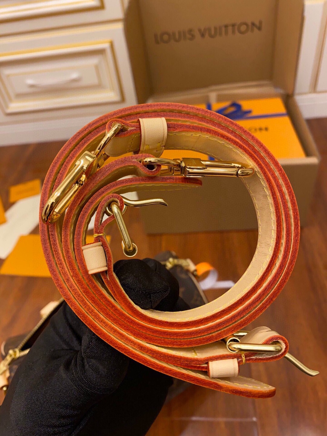 LOUIS VUITTON 路易威登 Speedy 25 经典老花满印涂层帆布拼牛皮 枕头包 斜挎包 单肩包 手提包 棕色 M41113