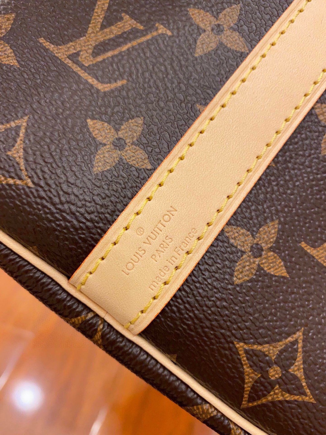 LOUIS VUITTON 路易威登 Speedy 25 经典老花满印涂层帆布拼牛皮 枕头包 斜挎包 单肩包 手提包 棕色 M41113