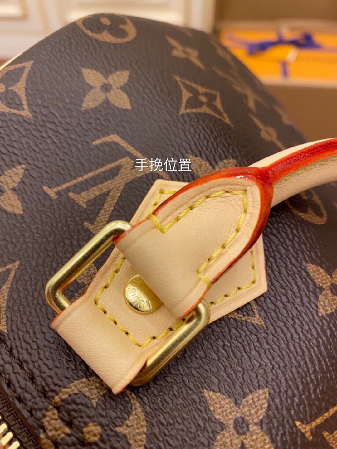 LOUIS VUITTON 路易威登 Speedy 25 经典老花满印涂层帆布拼牛皮 枕头包 斜挎包 单肩包 手提包 棕色 M41113