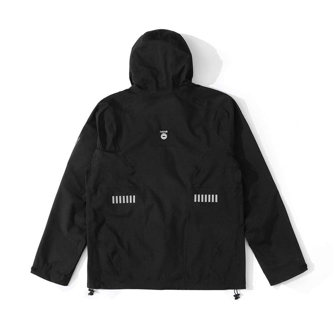 Nike Travis Scott 联名款 GORE TEX 纯色Logo多口袋 连帽夹克  冲锋衣 外套 男款 女款 黑色 DM1276-010
