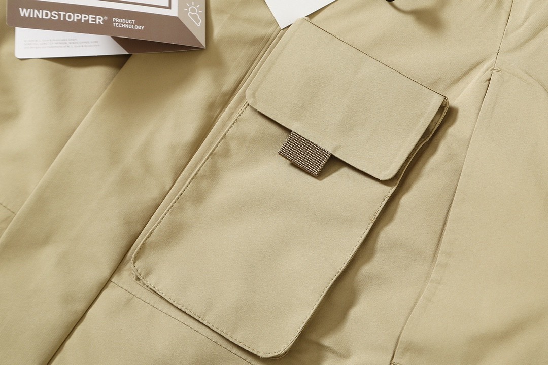 Nike Travis Scott 联名款 GORE TEX 纯色Logo多口袋 连帽夹克  冲锋衣 外套 男款 女款 米色 DM1276-250