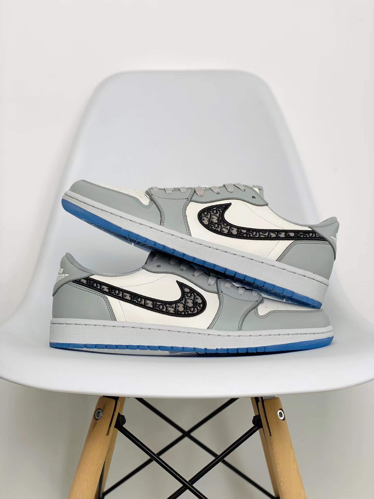 DIOR Air Jordan 1 AJ1 Low OG 大迪奧 白灰 老花  低筒 休闲鞋 男鞋 女鞋 板鞋 CN8607-002